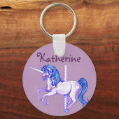  carrousel Unicorn Art Sleutelhanger (Voorkant)