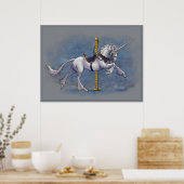 Carrousel Unicorn Poster (Keuken)