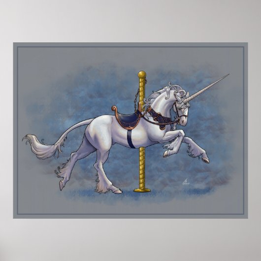 Carrousel Unicorn Poster (Voorkant)
