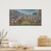 Carrousel van Amazons in 1682 Poster (Keuken)
