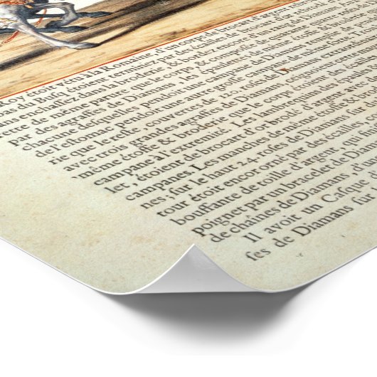 Carrousel van Louis XIV Front of Tuileries Poster (Hoek)