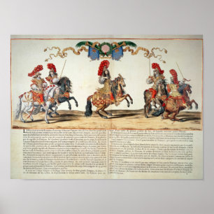 Carrousel van Louis XIV Front of Tuileries Poster