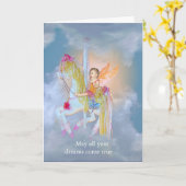 Carrousel - Verjaardag Kaart (Gele Bloem)