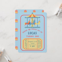 Carrousel verjaardagsuitnodiging