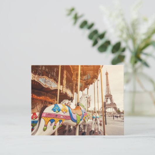 Carrousel voor de Eiffeltoren | Parijs, Frankrijk Briefkaart (Staand voorkant)