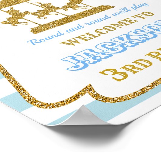 Carrousel welkomstfeest Boy circus poster (Hoek)