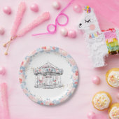 Carrousel Wonderland Pink Papieren Bordje (Feest)