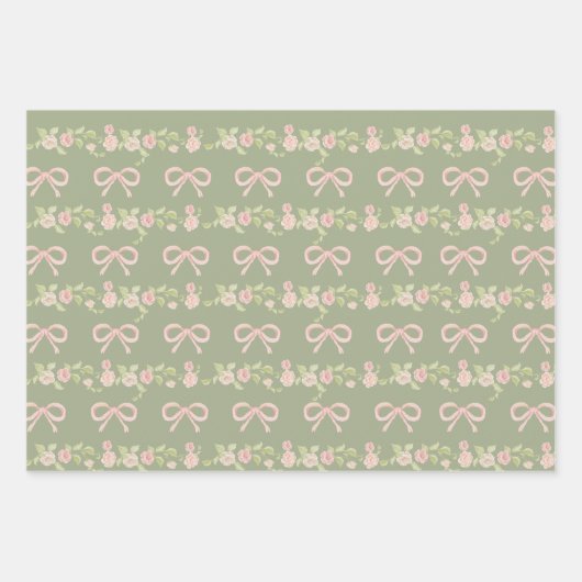 Carrousel Wrapping Paper Flat Sheet Set van 3 (Voorkant)