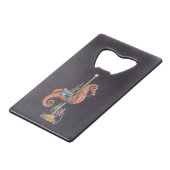 Carrousel Zeepaard Creditkaart Flessenopener (Achterkant Gekanteld)