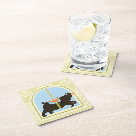 CarrouselBeer van June Erica Vess Kartonnen Onderzetters (Insitu)