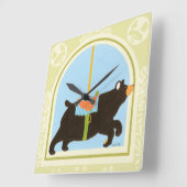 CarrouselBeer van June Erica Vess Vierkante Klok (Hoek)