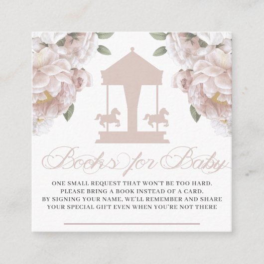 Carrouselboeken voor de Baby Informatiekaartje (Voorkant)