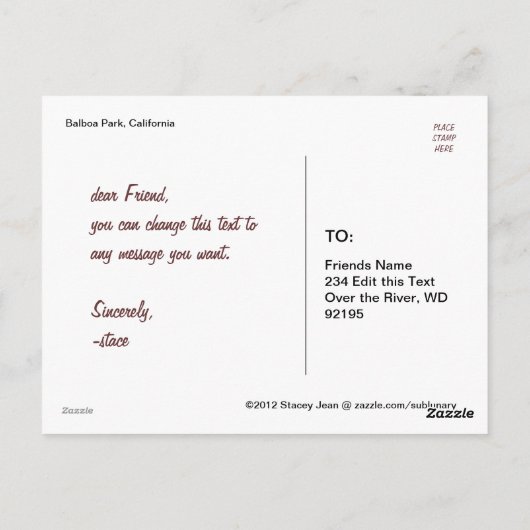 CarrouselBriefkaart Briefkaart (Achterkant)