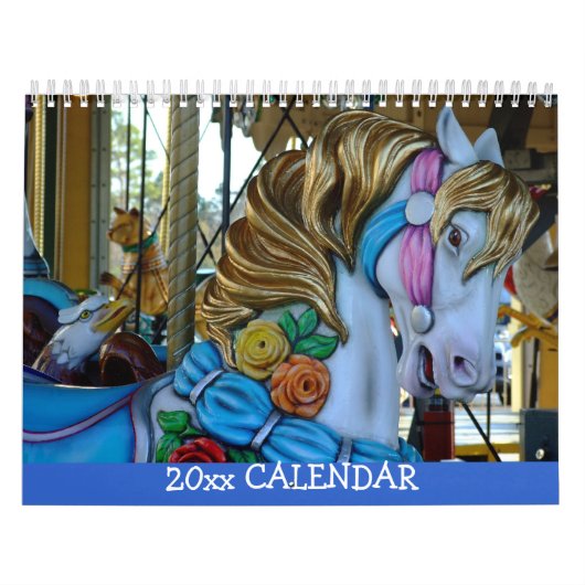 Carrouseldieren, kikker voor kattenpaarden kalender (Hoes)