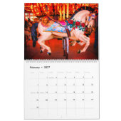 Carrouseldieren kleurig en helder kalender (Feb 2027)