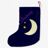 Carrouseldroams Midnight Blue Kerstmis Stocking Kleine Kerstsok (Achterkant)