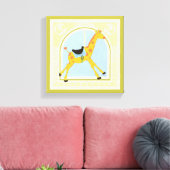 CarrouselGiraffe van June Erica Vess Canvas Afdruk (Insitu (Woonkamer))