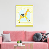 CarrouselGiraffe van June Erica Vess Canvas Afdruk (Insitu (Woonkamer))