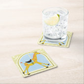 CarrouselGiraffe van June Erica Vess Kartonnen Onderzetters (Insitu)