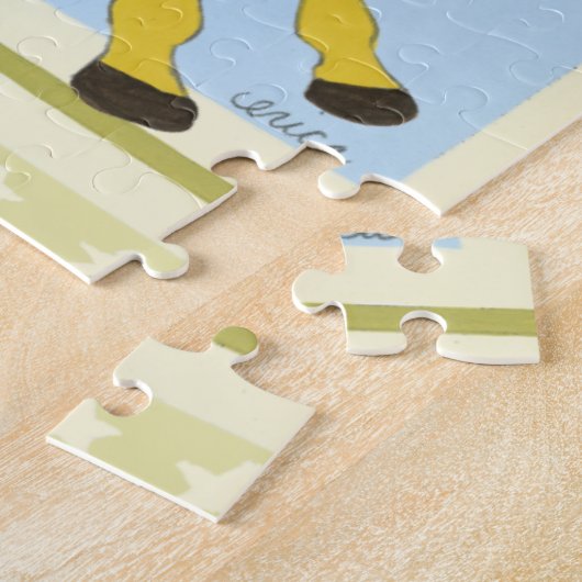 CarrouselGiraffe van June Erica Vess Legpuzzel (Zijkant)