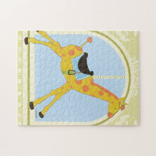 CarrouselGiraffe van June Erica Vess Legpuzzel (Horizontaal)