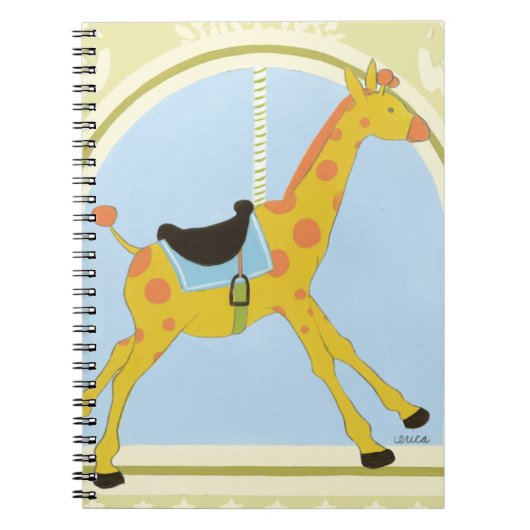 CarrouselGiraffe van June Erica Vess Notitieboek (Voorkant)
