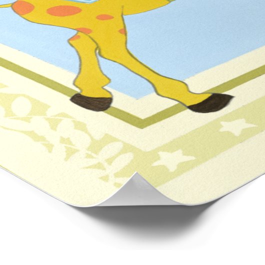 CarrouselGiraffe van June Erica Vess Poster (Hoek)