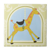 CarrouselGiraffe van June Erica Vess Tegeltje (Voorkant)