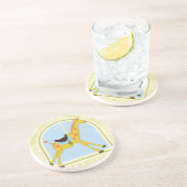 CarrouselGiraffe van June Erica Vess Zandsteen Onderzetter (Zijkant)