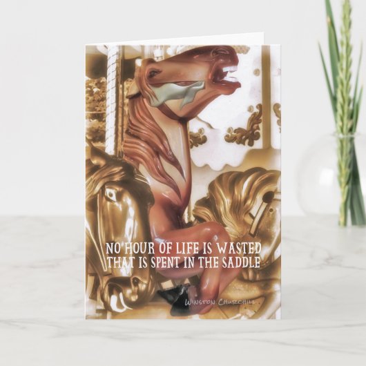 CARROUSELKLEUR WENSKAART BEDANKKAART (Voorkant)