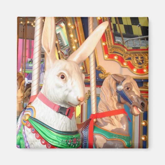 carrouselkonijn magneet (Voorkant)