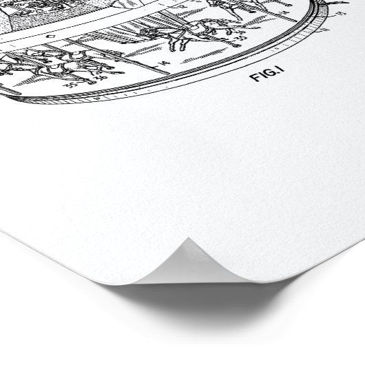 Carrouselmechanisme 1965 Whitepaper over octrooien Poster (Hoek)