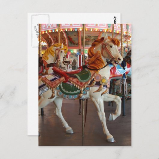 Carrouselpaard,2 Briefkaart (Voorkant / Achterkant)