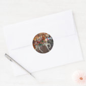 Carrouselpaard,2 Ronde Sticker (Envelop)