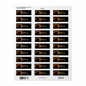 Carrouselpaard bij Midnight Retrun Adresetiketten Etiket (Full Sheet)