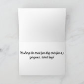 Carrouselpaard (blauw) Birthday Kaart (Binnen)