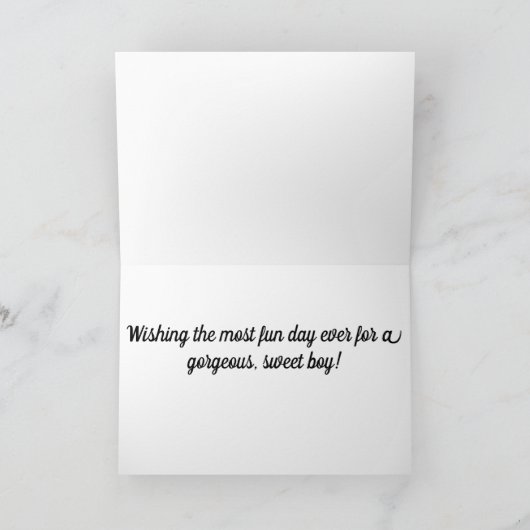 Carrouselpaard (blauw) Birthday Kaart (Binnen)