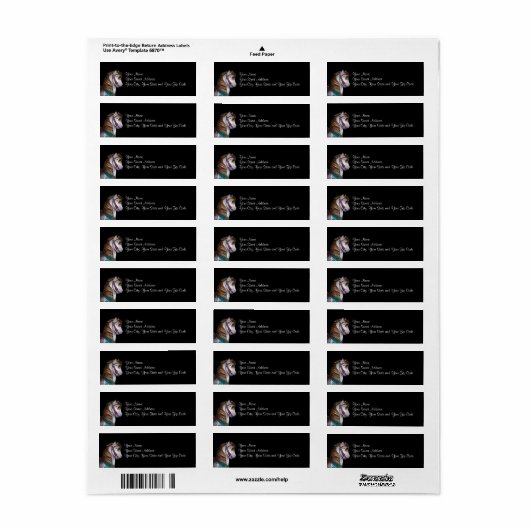 Carrouselpaard Etiket (Full Sheet)