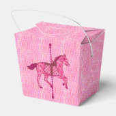 Carrouselpaard - Fuchsia Pink Bedankdoosjes (Achterkant)
