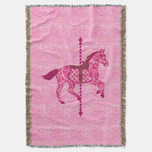 Carrouselpaard - Fuchsia Pink Deken