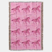Carrouselpaard - Fuchsia Pink Deken (Voorkant Verticaal)