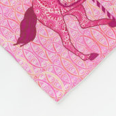 Carrouselpaard - Fuchsia Pink Fleece Deken (Hoek)