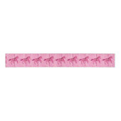Carrouselpaard - Fuchsia Pink Grosgrain Lint (Voorkant)