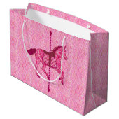Carrouselpaard - Fuchsia Pink Large Cadeautasje (Achterkant Gekanteld)