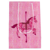 Carrouselpaard - Fuchsia Pink Medium Cadeauzakje (Achterkant)
