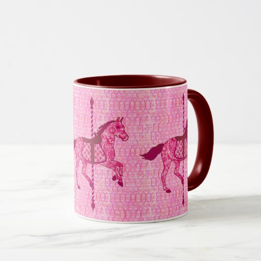 Carrouselpaard - Fuchsia Pink Mok (Voorkant rechts)