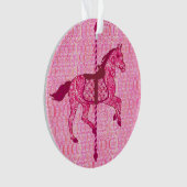 Carrouselpaard - Fuchsia Pink Ornament (voorkant)