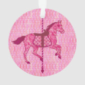 Carrouselpaard - Fuchsia Pink Ornament (achterkant)