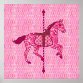 Carrouselpaard - Fuchsia Pink Poster (Voorkant)