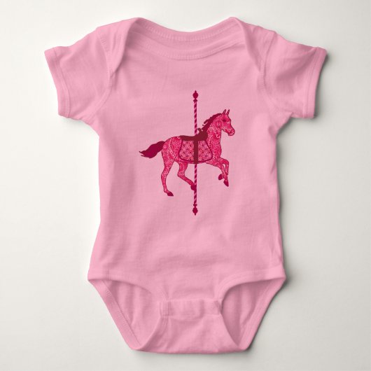 Carrouselpaard - Fuchsia Pink Romper (Voorkant)
